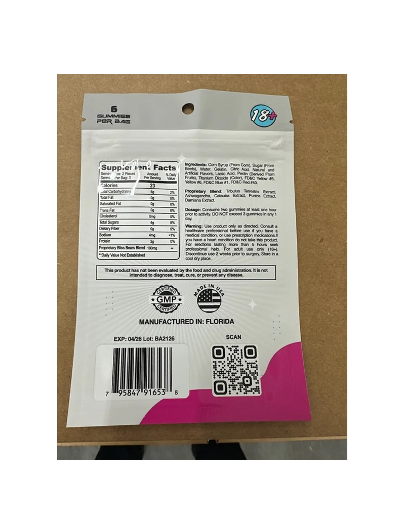 Boner Bear Female Gummies 3 Doses per Pack