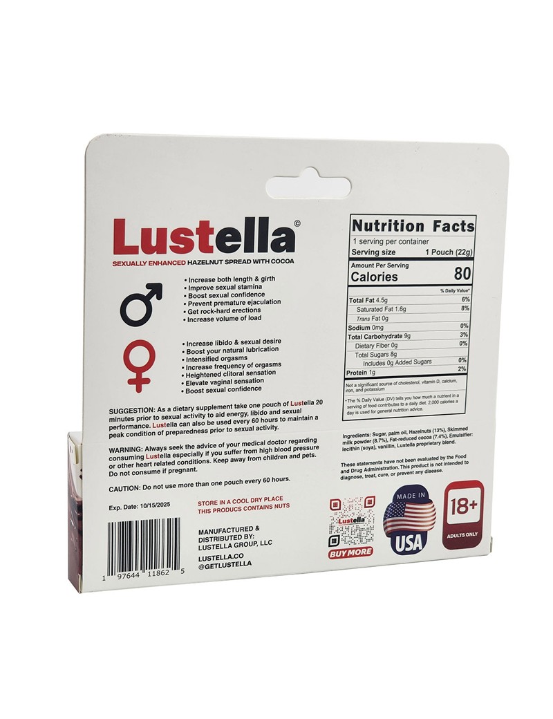 Lustella Sexually Enhanced Hazelnut Chocolate